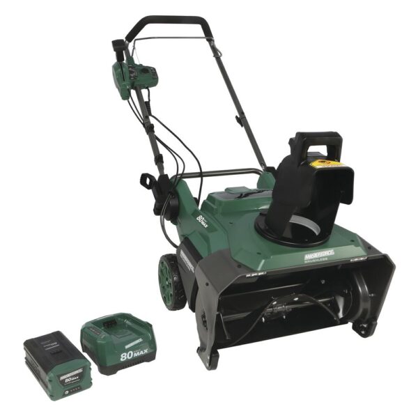 Masterforce® 22" 80-Volt Single-Stage Brushless Cordless Snow Blower - Image 3