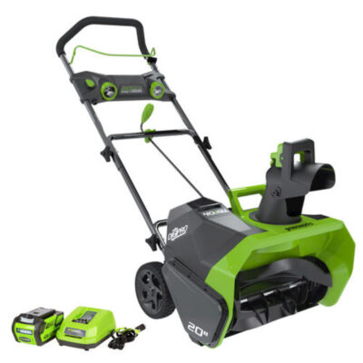 Greenworks™ G-MAX 20″ 40-Volt DigiPro Single-Stage Brushless Cordless Snow Blower