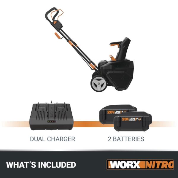 WORX® 20" 40-Volt Single-Stage Brushless Cordless Snowblower - Image 4