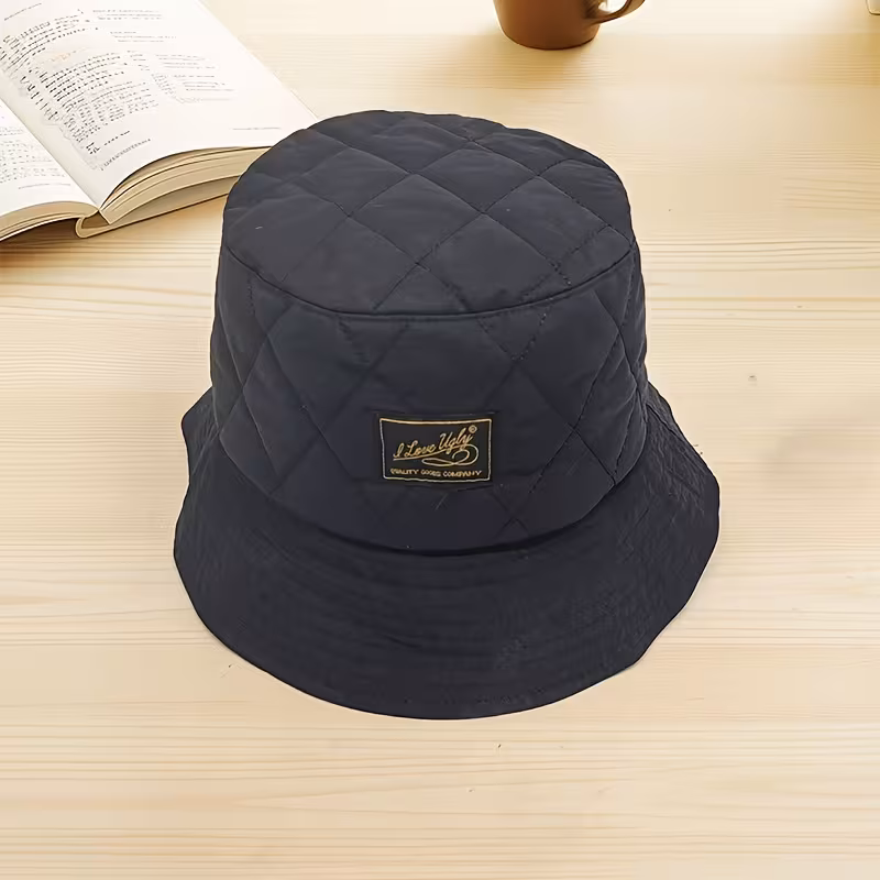 Fisherman’s Hat Unisex Style Simple Fashion Outdoor Cap Portable Casual Hat Solid Color Black Head Circumference 58cm